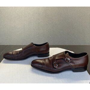 Franceschetti Pebble Leather Double Monk Strap Captoe Size 42 X  EU